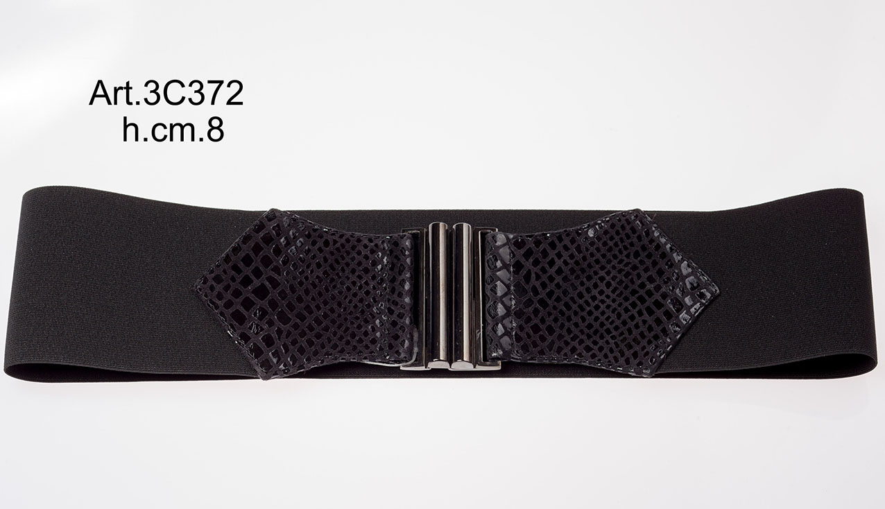 Leather belt and elastic Item 3C372 main image